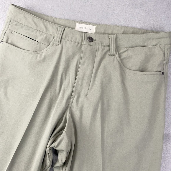 Rye 51 Other - Rye 51‎ Voyager Mens 33x28 Green Flat Tech Blend Golf Performance Chino Pants